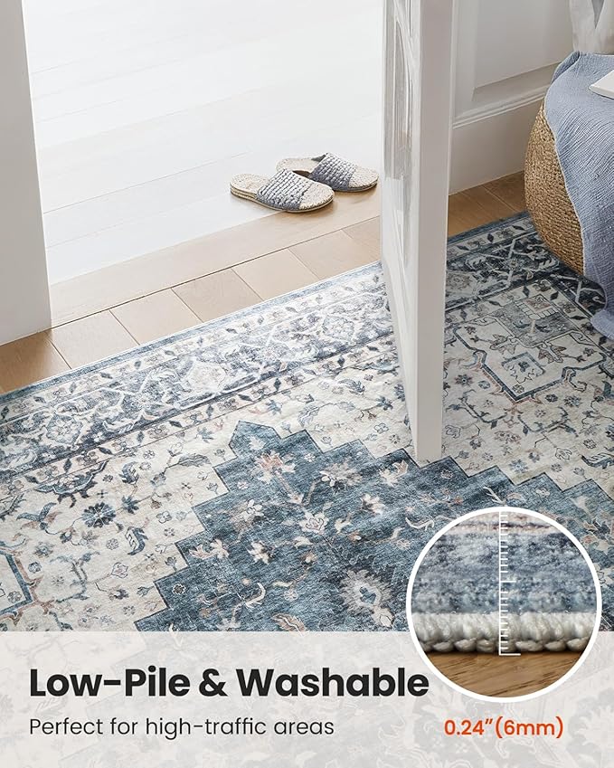 AMADA HOMEFURNISHING 2x6 Washable Runner Rug, Low-Profile Kitchen Rugs - Image 6