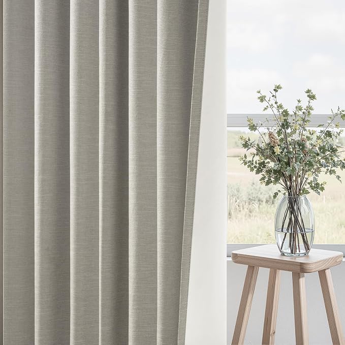 Topfinel 84 Inch Long Linen Blackout Curtains - Image 5