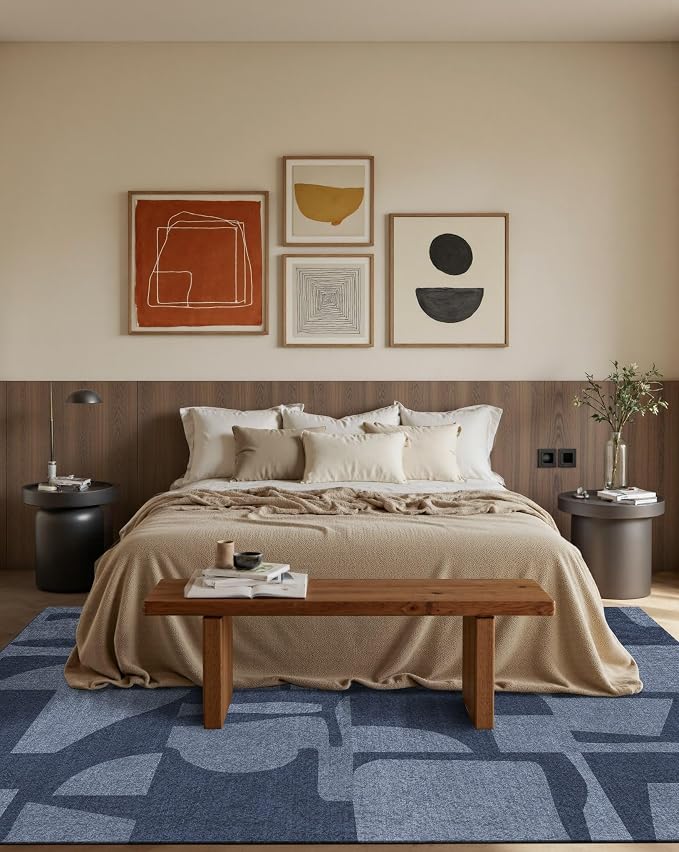 Latte&Fog 5x7 Area Rugs for Living Room Bedroom, Modern Abstract Washable Rug - Image 5