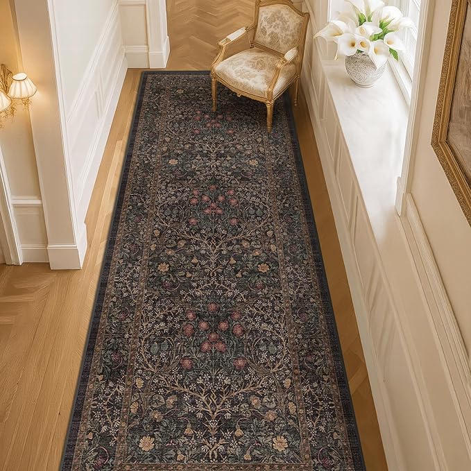 Dark Brown 2'6" x 8' Runner Rug - Image 3