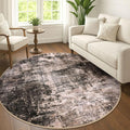 IOHOUZE Abstract Round Area Rug 6 Ft Washable Circle Rugs Large Round Rug Non by iOhouze