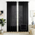 SpaceDresser Check Sheer Curtains 84 Inches Long by SpaceDresser
