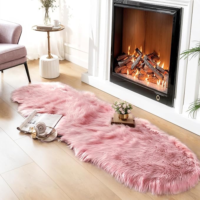 Ciicool Ultra Soft Faux Sheepskin Fur Rug Fluffy Rug by CIICOOLHomeDeco