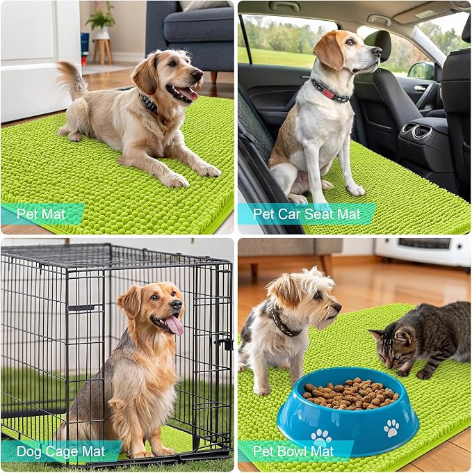 OLANLY Dog Door Mat for Muddy Paws 36x24, Absorbs Moisture and Dirt, Absorbent - Image 7
