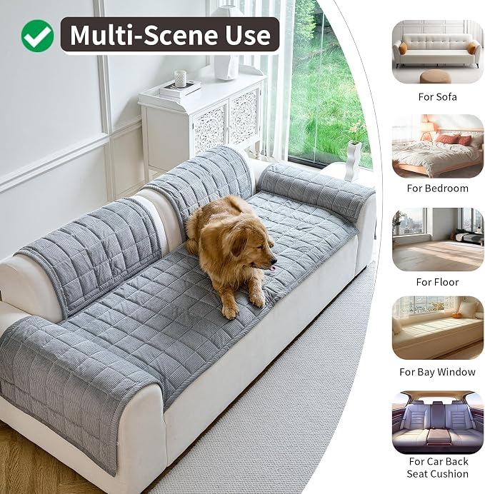 Couch Covers for Dogs Washable, Non Slip Couch Covers for Loveseat Sofa Pet - Image 6