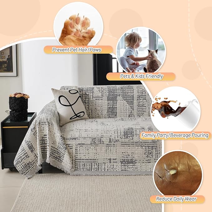 MYSKY HOME Boho Sofa Covers, Couch Covers - Image 3