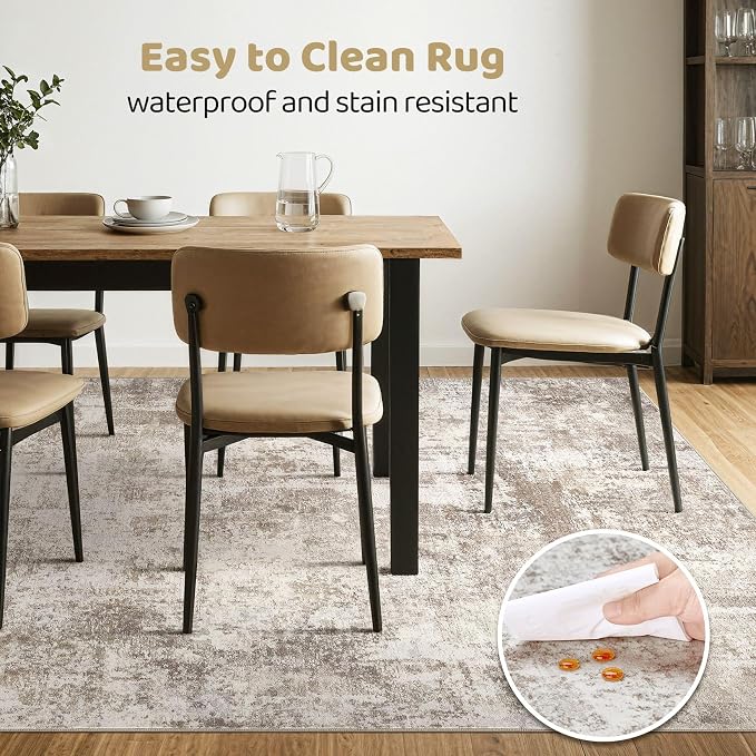 Large Area Rugs 12x15: Washable Abstract Modern Soft Rug Stain Resistant Indoor - Image 6
