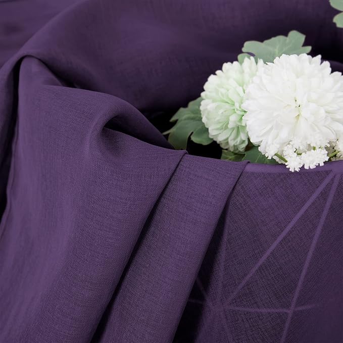 Tollpiz Short Sheer Curtain Living Room Linen Textured Curtains Sheer Light - Image 6