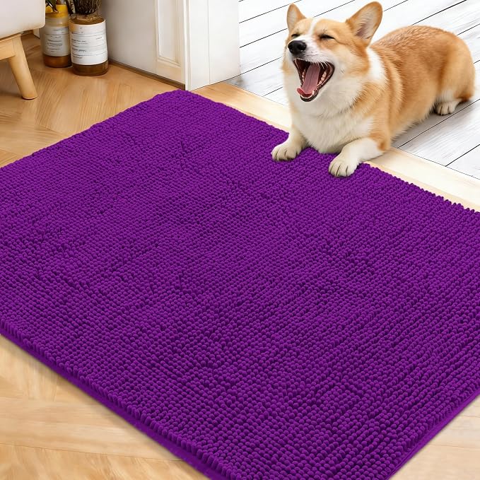 OLANLY Dog Door Mat for Muddy Paws 40x32, Absorbs Moisture and Dirt, Absorbent by OLANLY