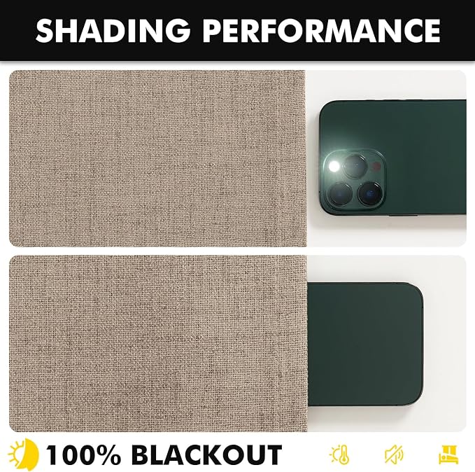 MIULEE 100% Blackout Linen Curtains - Image 7