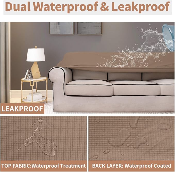 Easy-Going 100% Waterproof Oversized Chair Couch Cover, Dual Waterproof Sofa - Image 3