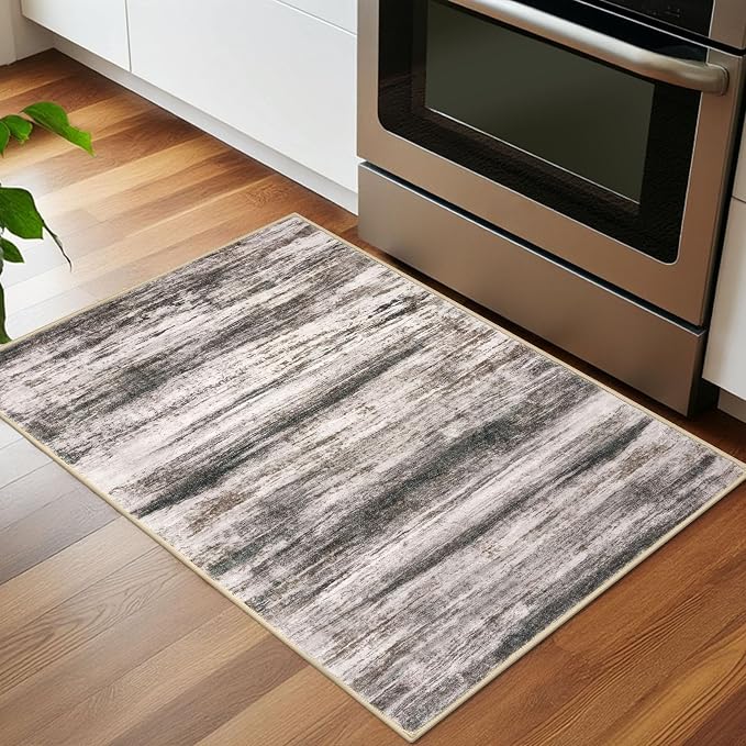 KOZYFLY Small Area Rug 2x3 Rug Entryway Rugs Modern Abstract, Washable Kitchen - Image 3
