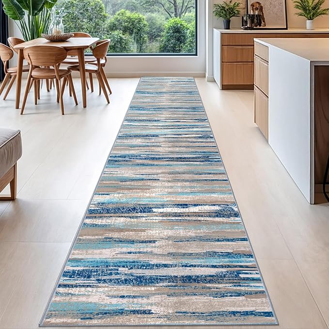 Lansny Modern Abstract Runner Rug 2.6x16 - Image 2