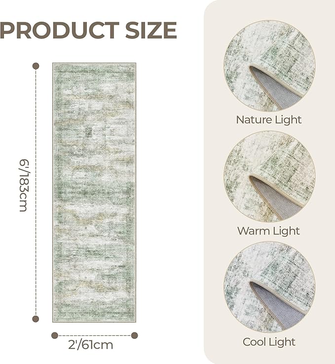 Washable Runner Rugs for Bedroom - Image 2