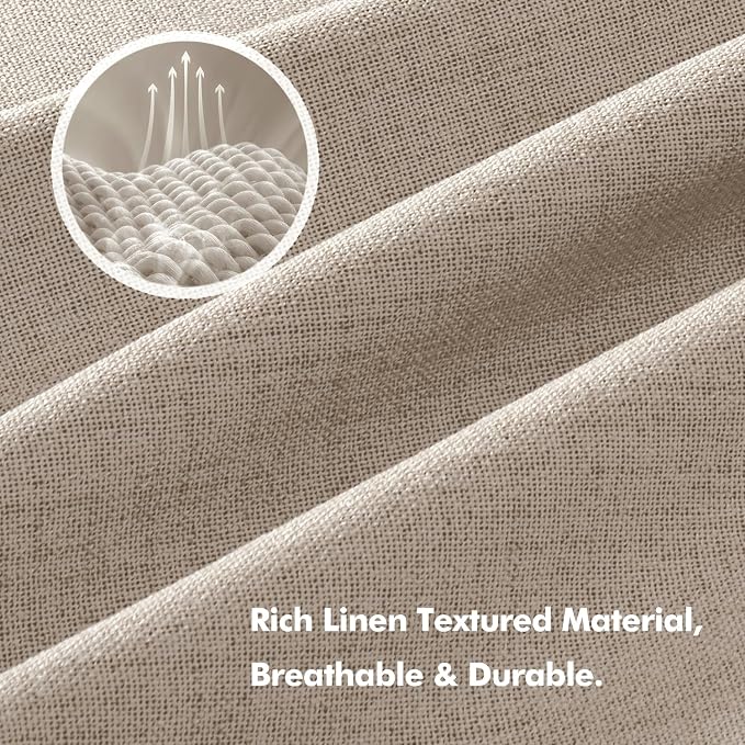 MIULEE 100% Blackout Linen Curtains - Image 3