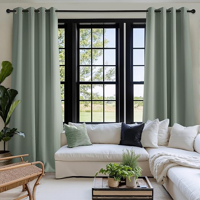 NICETOWN Sage Green Sound Blocking Drapes - Image 8