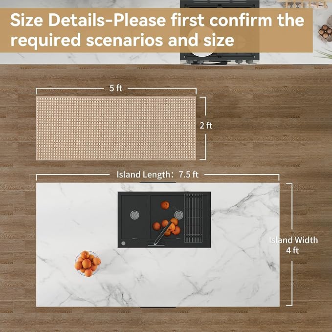 YDKGL Boho 2x5 ft Hallway Runners Rug Woven Washable Long Kitchen Runner Mat - Image 2