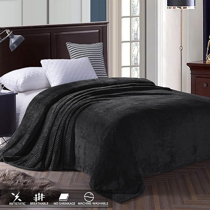 Exclusivo Mezcla Fleece Bed Blanket Queen Size, Super Soft and Warm Blankets - Image 3