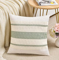 Fancy Homi Set of 1 Sage Green Boho Decorative Throw Pillow Covers 22x22 Inch by Fancy+Homi