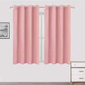LEMOMO Blackout Curtains 52 x 63 inch/Pink Curtains Set of 2 Panels/Thermal by Lemomo