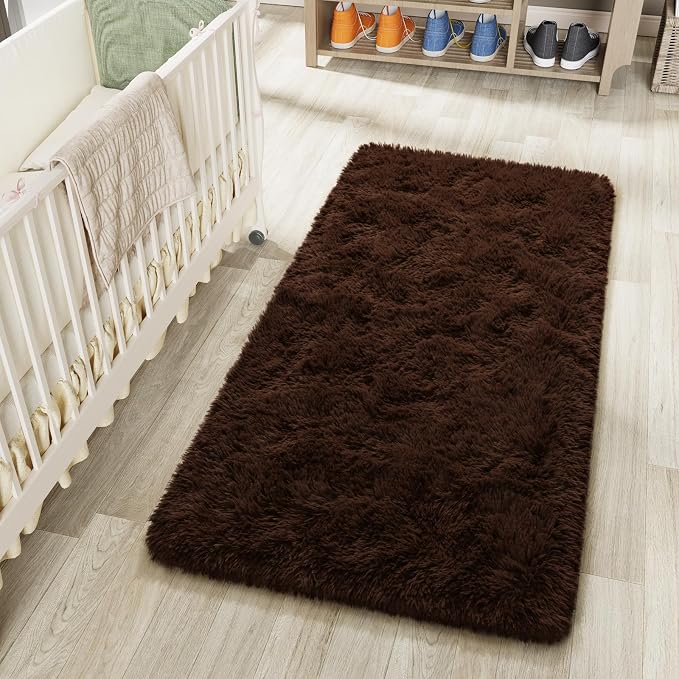 LOCHAS Ultra Soft Indoor Modern Area Rugs 2x4, Fluffy Living Room Carpets by LOCHAS