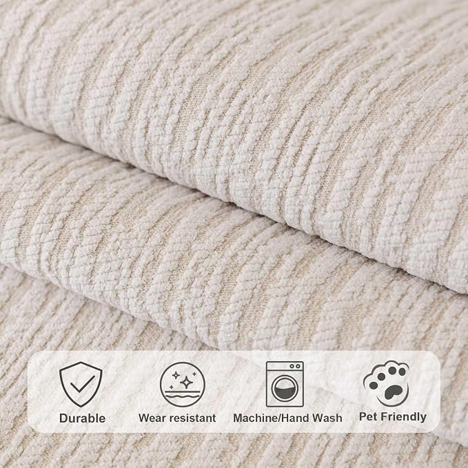 Soft Waterproof Chenille Cover Washable, Non Slip Sectional Sofa Covers - Image 4