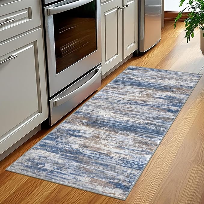 KOZYFLY Kitchen Runner Rug for Hallway Non-Slip Modern Abstract Runner Rug 2x5 - Image 3