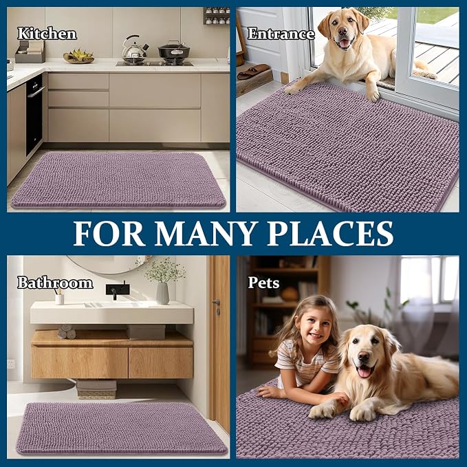 OLANLY Dog Door Mat for Muddy Paws 44x32, Absorbs Moisture and Dirt, Absorbent - Image 8
