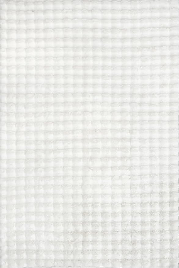 nuLOOM Jeni Off-White, Solid Faux Rabbit, Fluffy and Cozy, High Traffic - Image 3