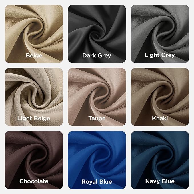 Joydeco Grey Curtains 84 Inch Long, Room Divider Blackout Curtains - Image 9