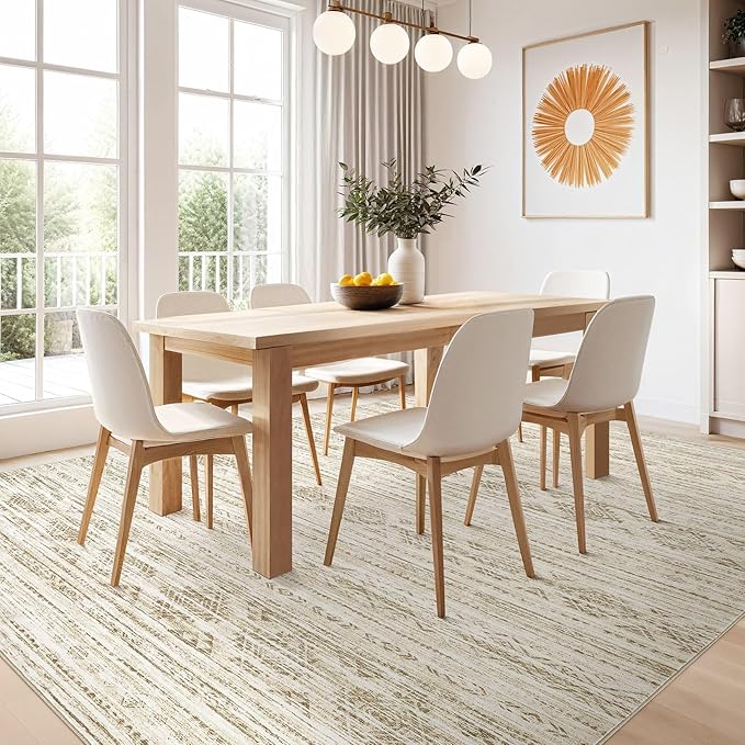 Nakagishi 6x9 Area Rugs Living Room: Washable Boho Large Neutral Modern Soft - Image 6