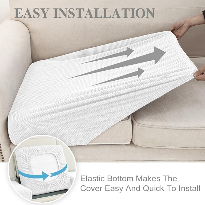 Couch Cushion Covers for Sectional Sofa L Shape Washable Separate Seat Chaise - Image 5