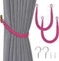 NICEEC 2 Pack Natural Cotton Rope Curtain Tiebacks Elegant Boho Style by NICEEC