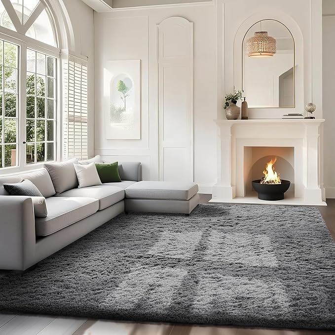 Ophanie 7x9 Area Rugs, Upgrade Non-Slip Fluffy Soft Rugs - Image 5