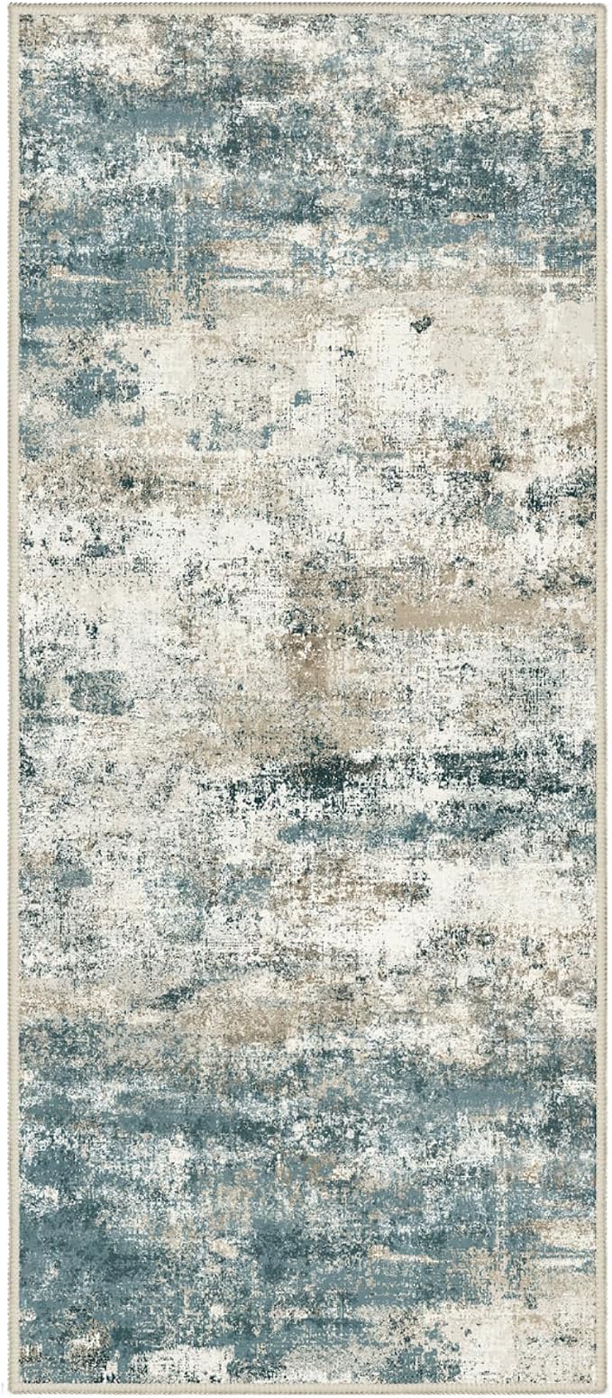 BEIMO Runner Rug for Hallway Kitchen, Soft Modern Abstract Throw Rugs, Low Pile - Image 4