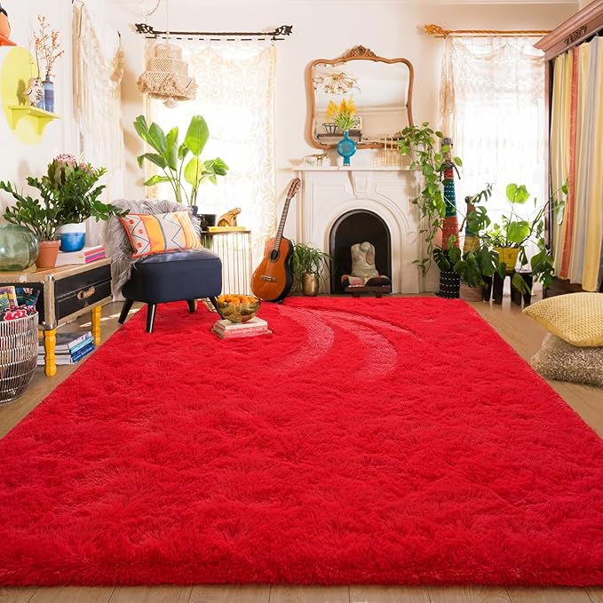Amearea Premium Soft Fluffy Rug Modern Shag Carpet, 9x12 Feet, Fuzzy Shaggy Rugs by AmeareaDirect