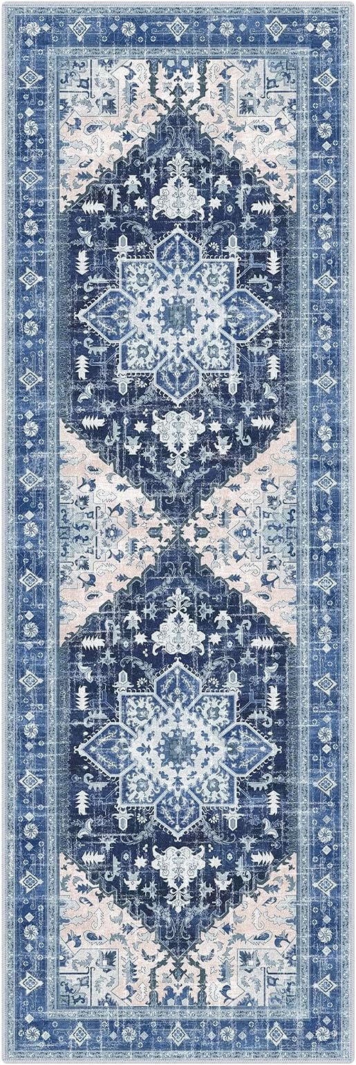 Yamaziot Washable Runner Rug, 2x6 Non-Slip Boho Vintage Hallway Rug Runner - Image 2