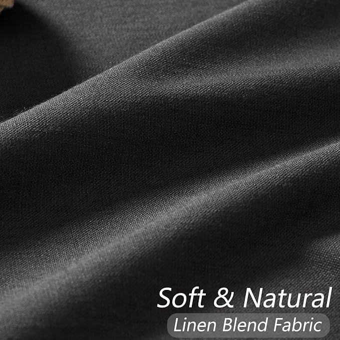 Guken Black 100% Blackout Curtains 108 Inch Length 2 Panels Set - Image 3