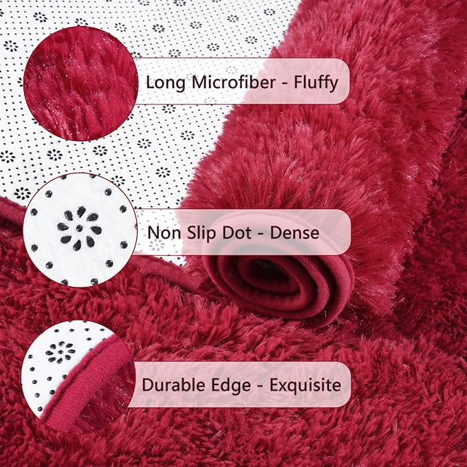 Chicrug Soft Runner Rug for Bedroom Living Room Plush Fluffy Rug 2x4 Feet - Image 6