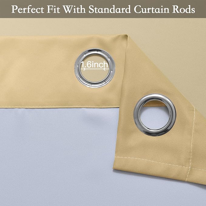 SimpleHome Ombre Room Darkening Curtains 96 inches Length - Image 3