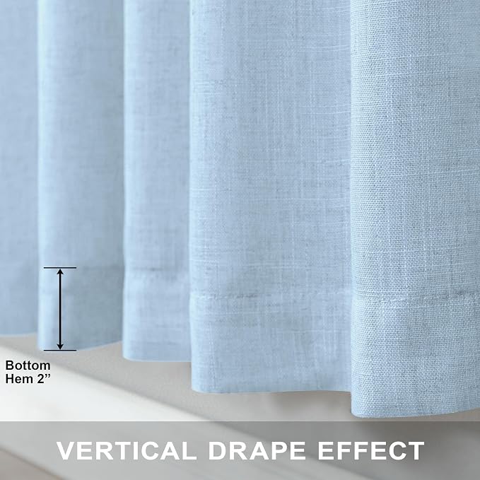 Pitalk Light Blue Curtains 84 Inch Length - Image 5