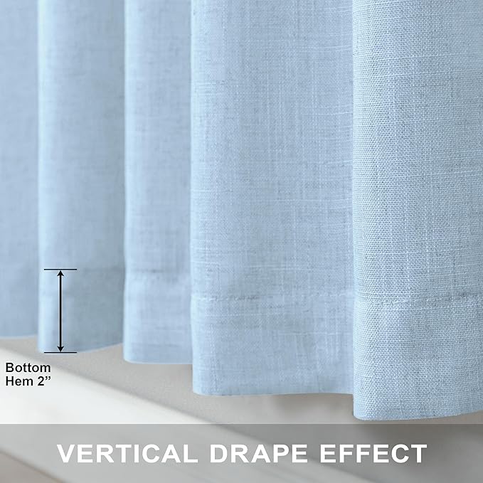 Light Blue Curtains 96 Inches Long - Image 5