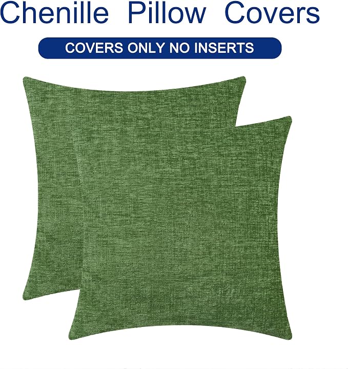 CaliTime Decorative Couch Throw Pillow Covers 16 X 16 Inches Forest Green | - Image 6