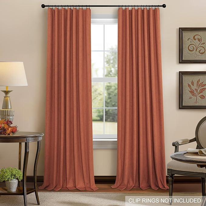 Pitalk Boho Blackout Curtains for Living Room Linen Textured Bohemian Vintage - Image 8