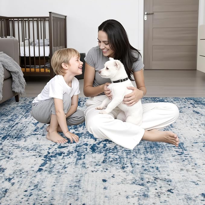 6x9 Area Rug Living Room Rug: Washable Modern Abstract Soft Thin Rug Indoor - Image 9