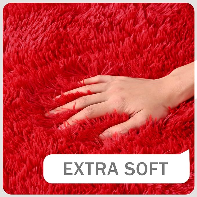 Amearea Shag Fluffy Small Rug, 2x4 Feet Throw Rugs - Image 3