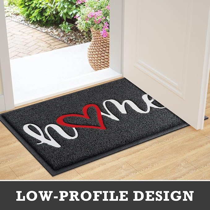 CozyBounty Black Door Mat Welcome Mats Home Non-Slip Doormat - Image 5