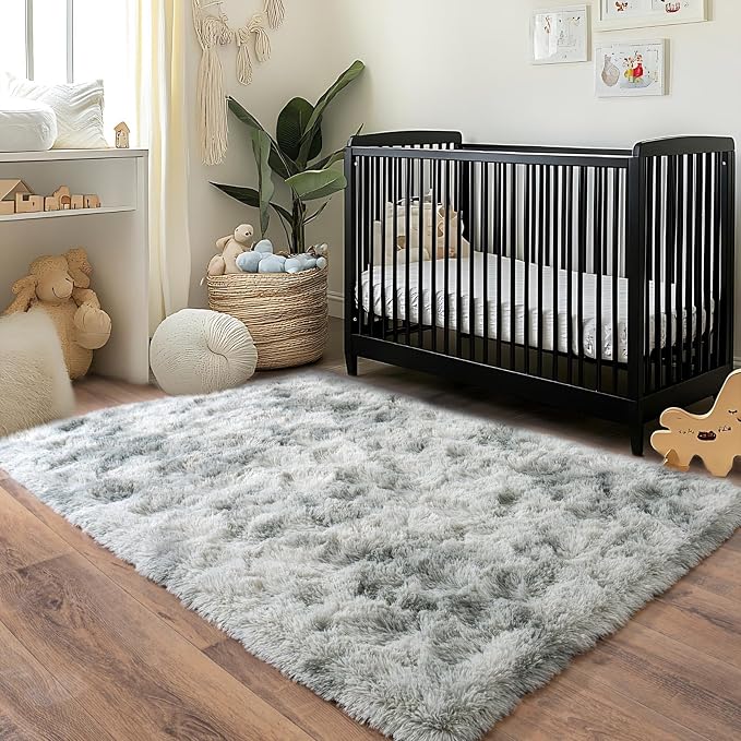 Pionblank Fluffy Area Rug for Bedroom 4x6 Feet, Indoor Plush Carpet, Shag Soft - Image 4