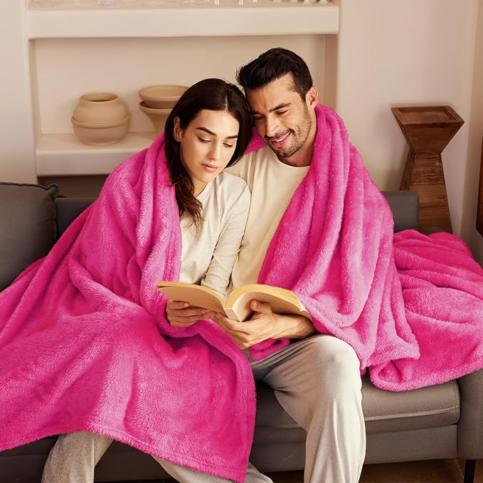Exclusivo Mezcla Plush Fuzzy Fleece Throw Blanket Extra Large, Super Soft - Image 2