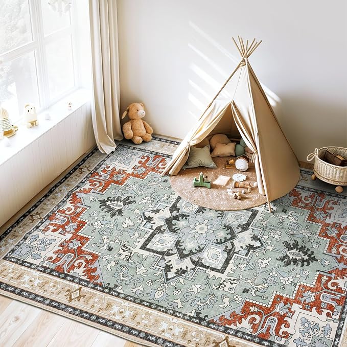 Lofus 5x7 Area Rugs for Living Room and Bedroom, Machine Washable Rug for - Image 3